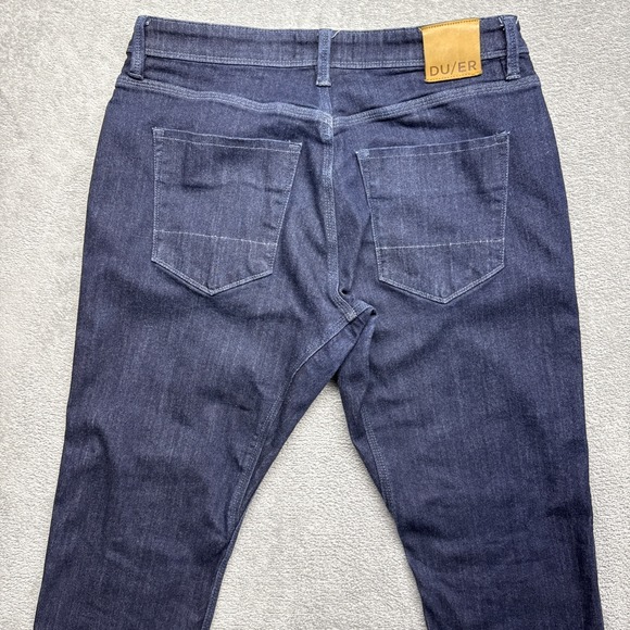 DU/ER Other - DU/ER Denim Dark Wash Stretch L2X Slim Fit Straight Leg Jeans DUER Men's 34 X 32